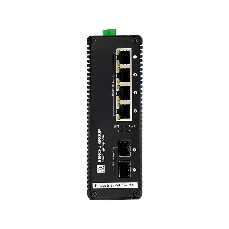 4 port industrial POE switch