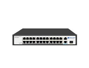 24 Ports 10/100M PoE+ Switch Unmanaged, With 2 Gigabit RJ45 and 1SFP Uplink