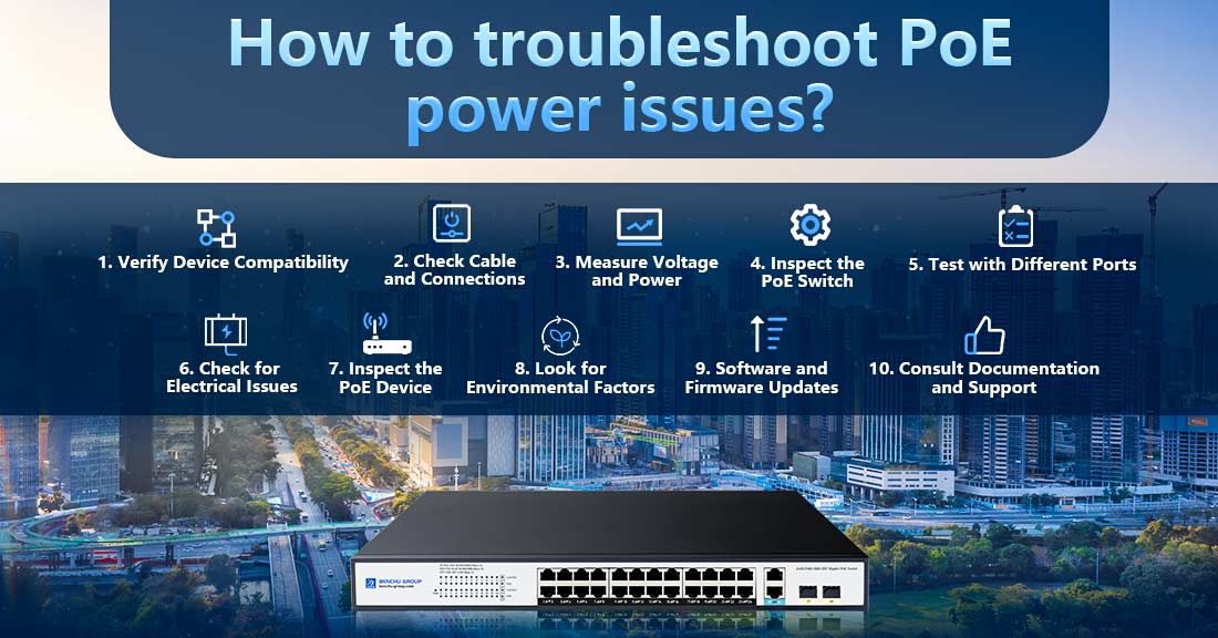 How to troubleshoot PoE power issues?