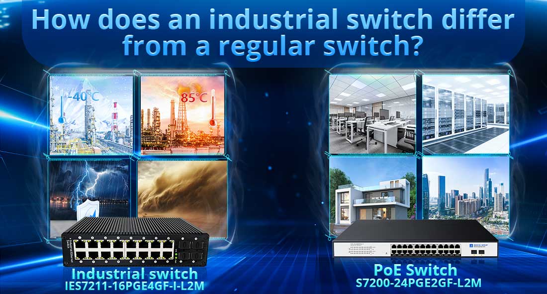 How does an industrial switch differ from a regular switch?