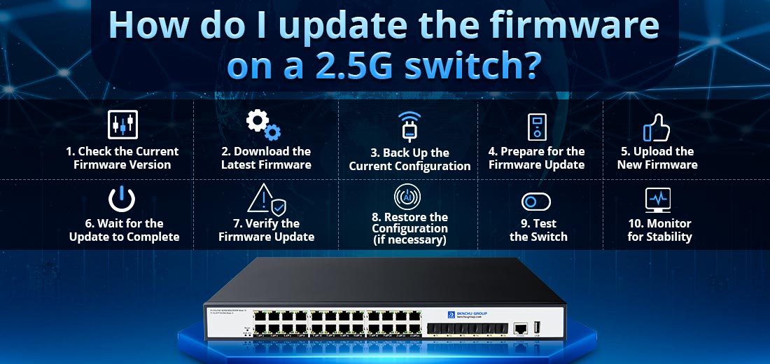 How do I update the firmware on a 2.5G switch?