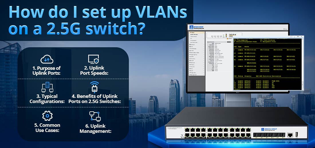 How do I set up VLANs on a 2.5G switch?