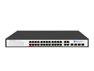 24 Port Gigabit PoE Switch with 4 Gigabit RJ45/SFP Combo Uplink (Port 1-4 support 802.3bt 90W PoE++)