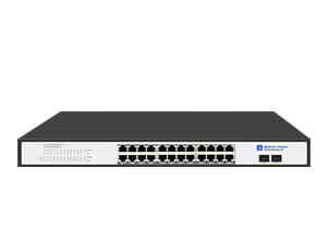 WEB Managed 24 Port Gigabit PoE Switch with 2 SFP Uplink