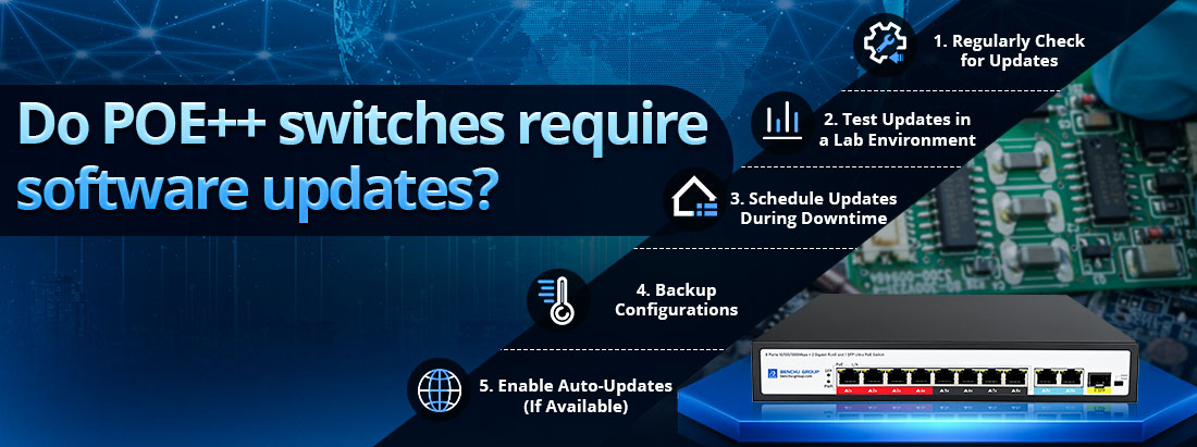 Do POE++ switches require software updates?