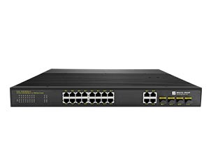 16 Port Industrial PoE Switch With 4 Gigabit RJ45/SFP Uplink