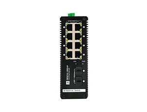 8 Ports Gigabit Managed Industrial PoE+ Switch With 2 Gigabit SFP Uplink