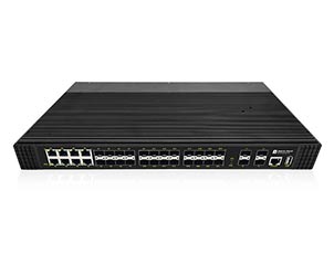 24 Port Gigabit SFP Industrial Managed Ethernet Switch With 8 Gigabit RJ45 Combo And 4-10Gb SFP+ Uplink