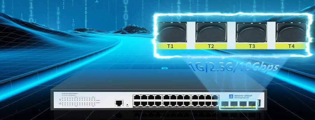 24 port Layer 3 Managed SFP+poe switch 