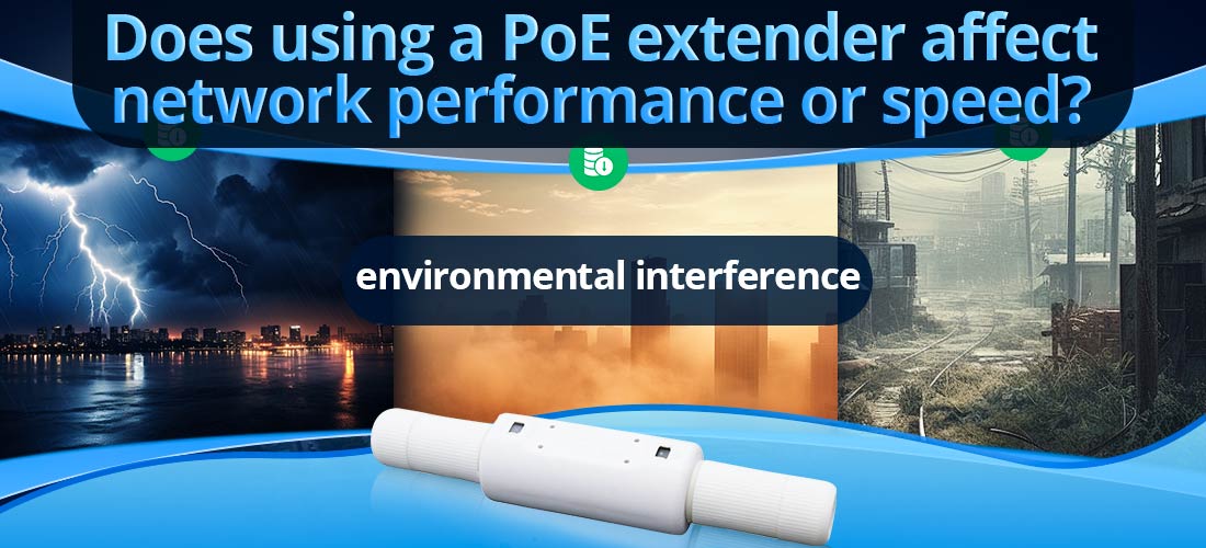 Does using a PoE extender affect network performance or speed?