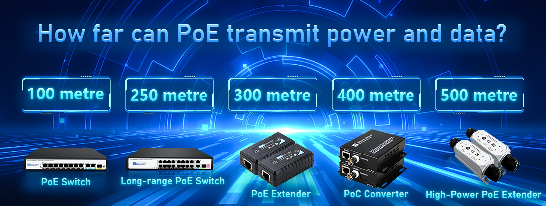 How far can PoE transmit power and data How far can PoE transmit power and data